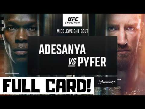 UFC Fight Night Adesanya vs Pyfer Predictions & Full Card Breakdown - UFC Seattle Betting Tips